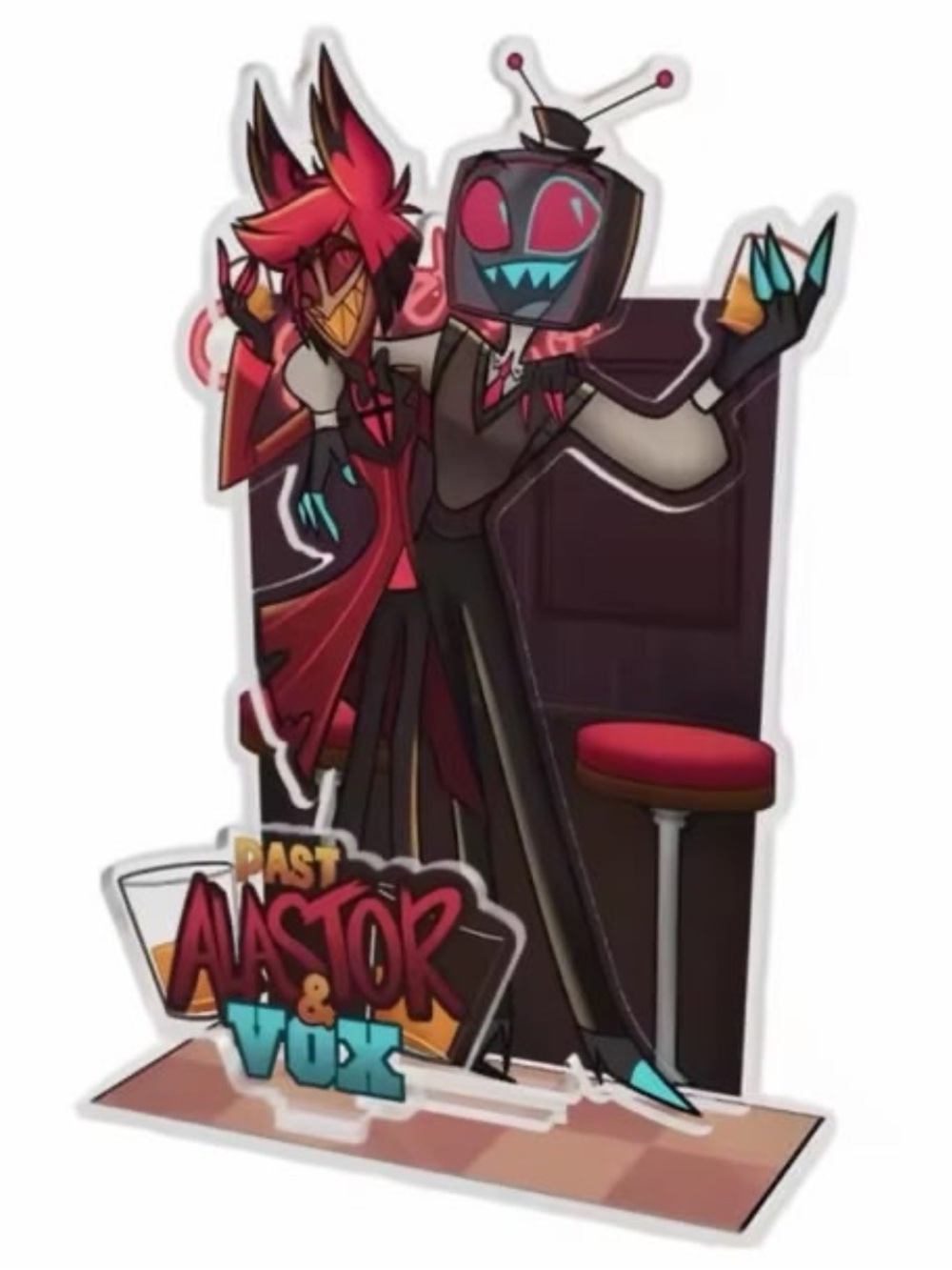 Hazbin Hotel Helluva Boss Alastor & Vox anime acrylic figure standee
